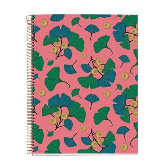 Cuaderno A4 clásico Miquelrius Rosa Ginkgo