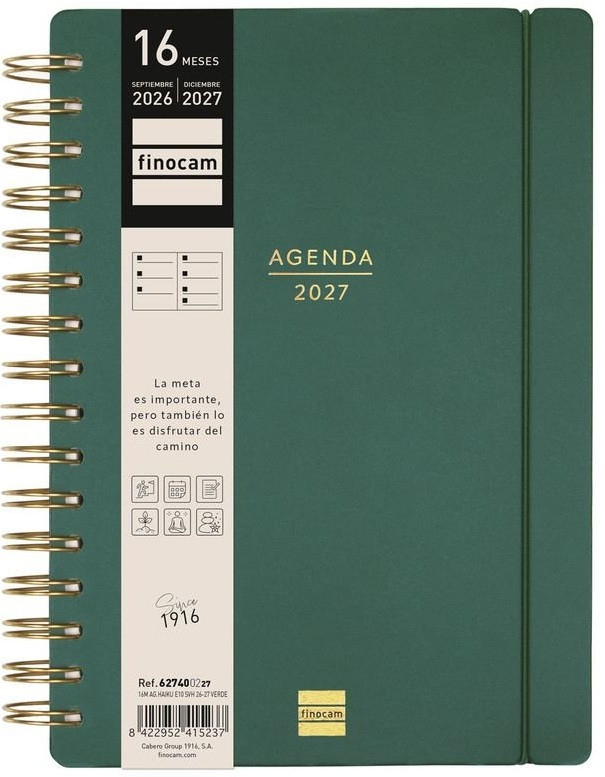 AGENDA ESCOLAR 26-27 E10 SVH 16M VERD ESPIRAL