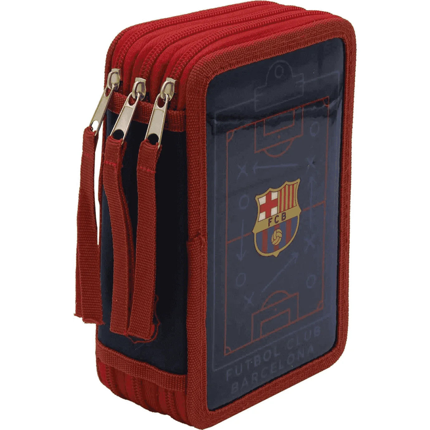 F.C.Barcelona Plumier 3 Pisos con Material Escolar