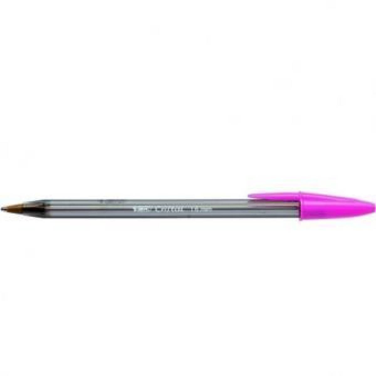 Boligrafo bic cristal fun rosa punta 1,6 mm.