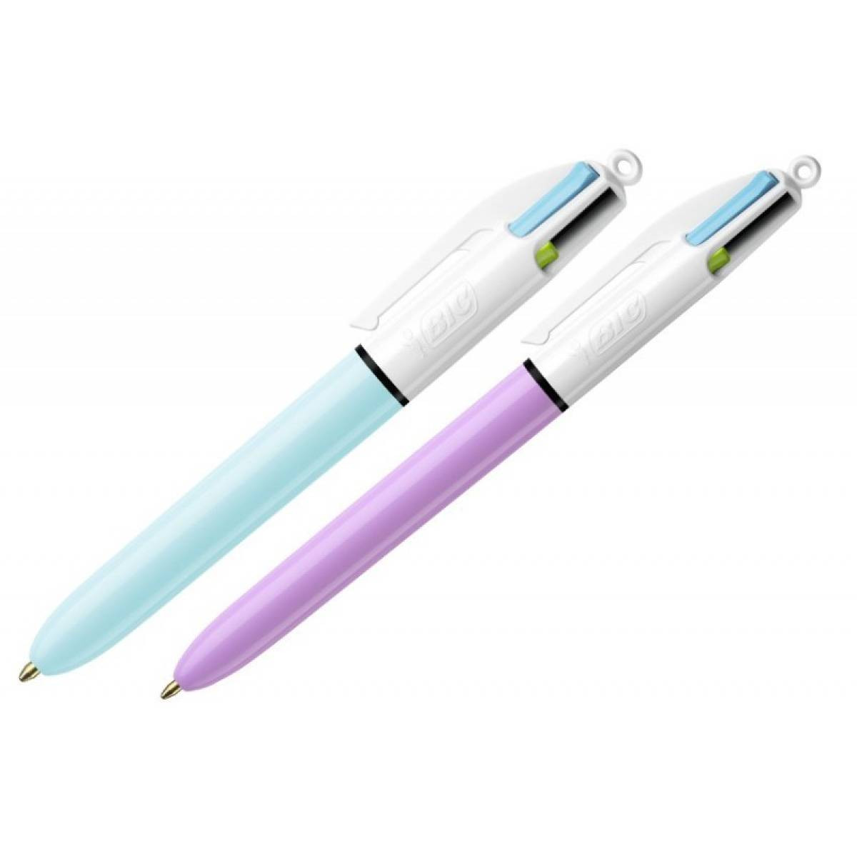 Boligrafo 4 coloures pastel fun cuerpo lila bic