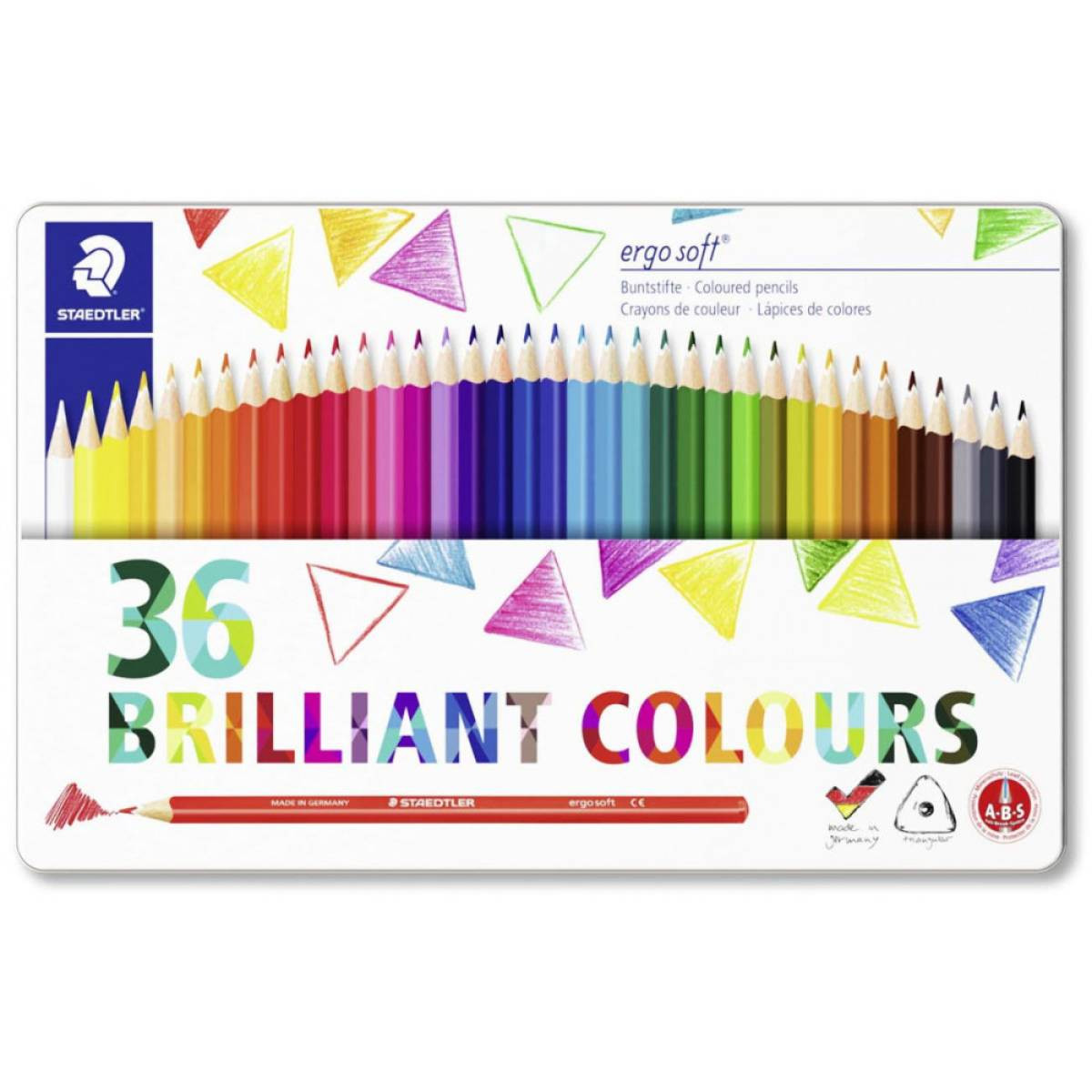 Caja metálica 36 lápices de colores Ergo Soft Staedtler