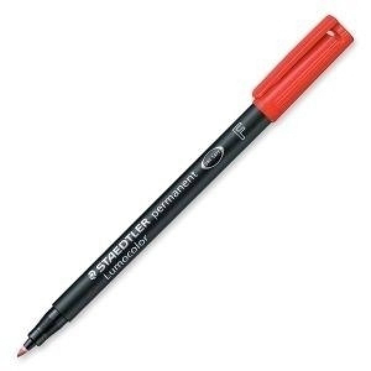 Rotulador permanente lumocolor f rojo staedtler
