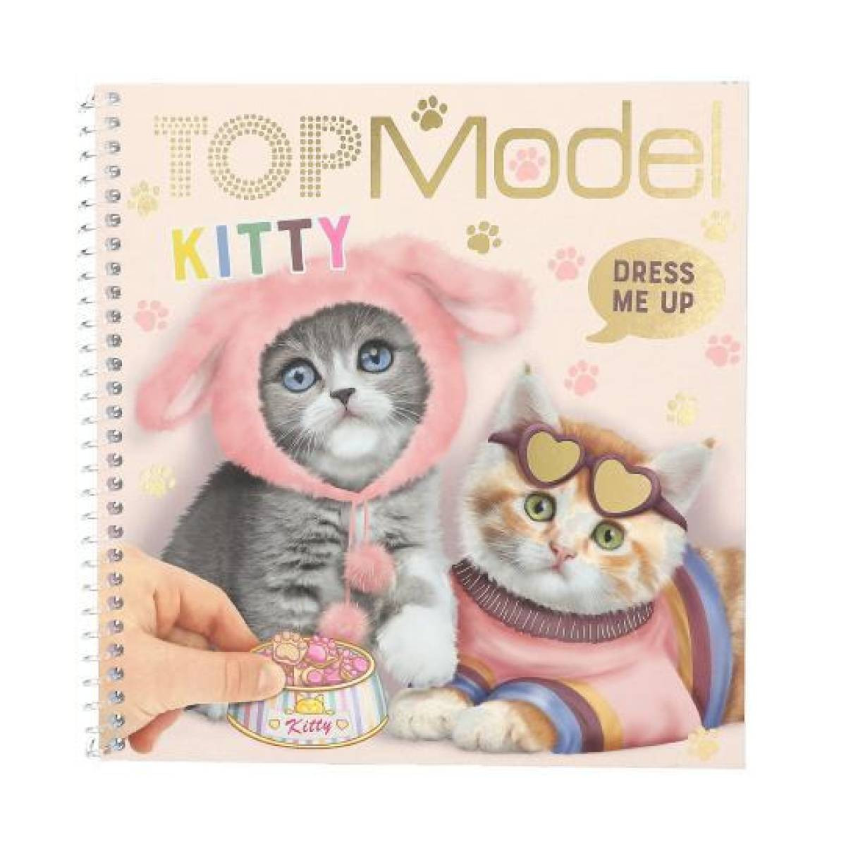 Cuaderno con calcomanias topmodel dress me kitty top model
