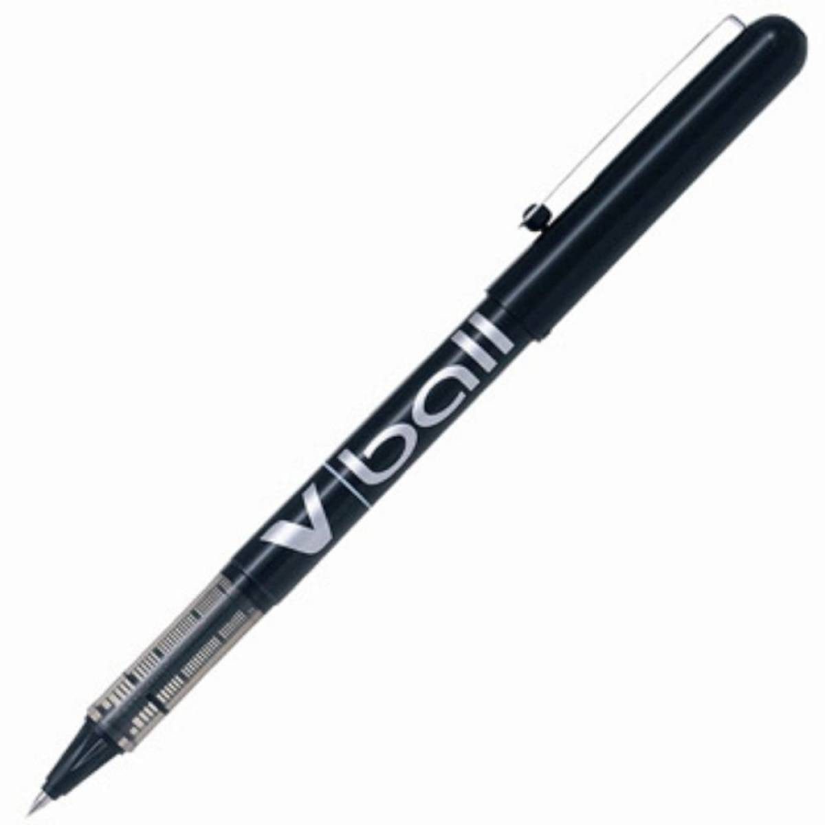 Boligrafo pilot roller v-ball negro 0.5 mm.