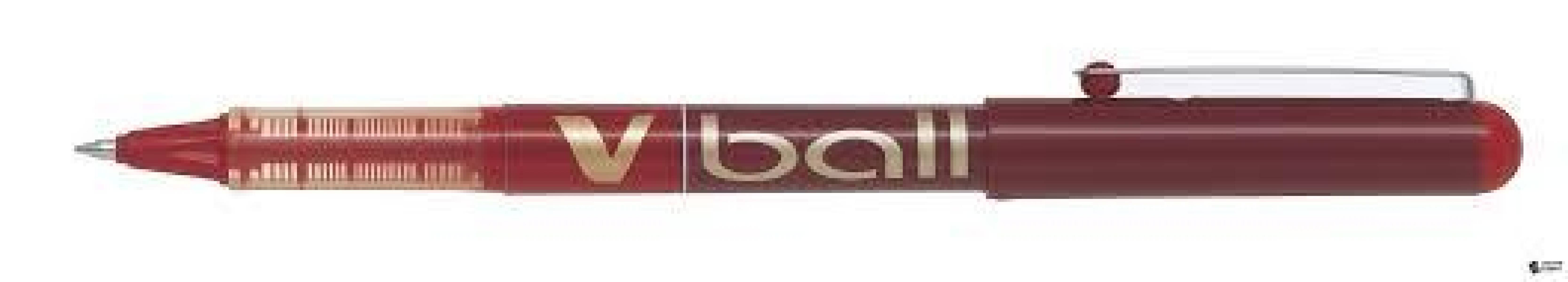 Boligrafo pilot roller v-ball rojo 0.5 mm.