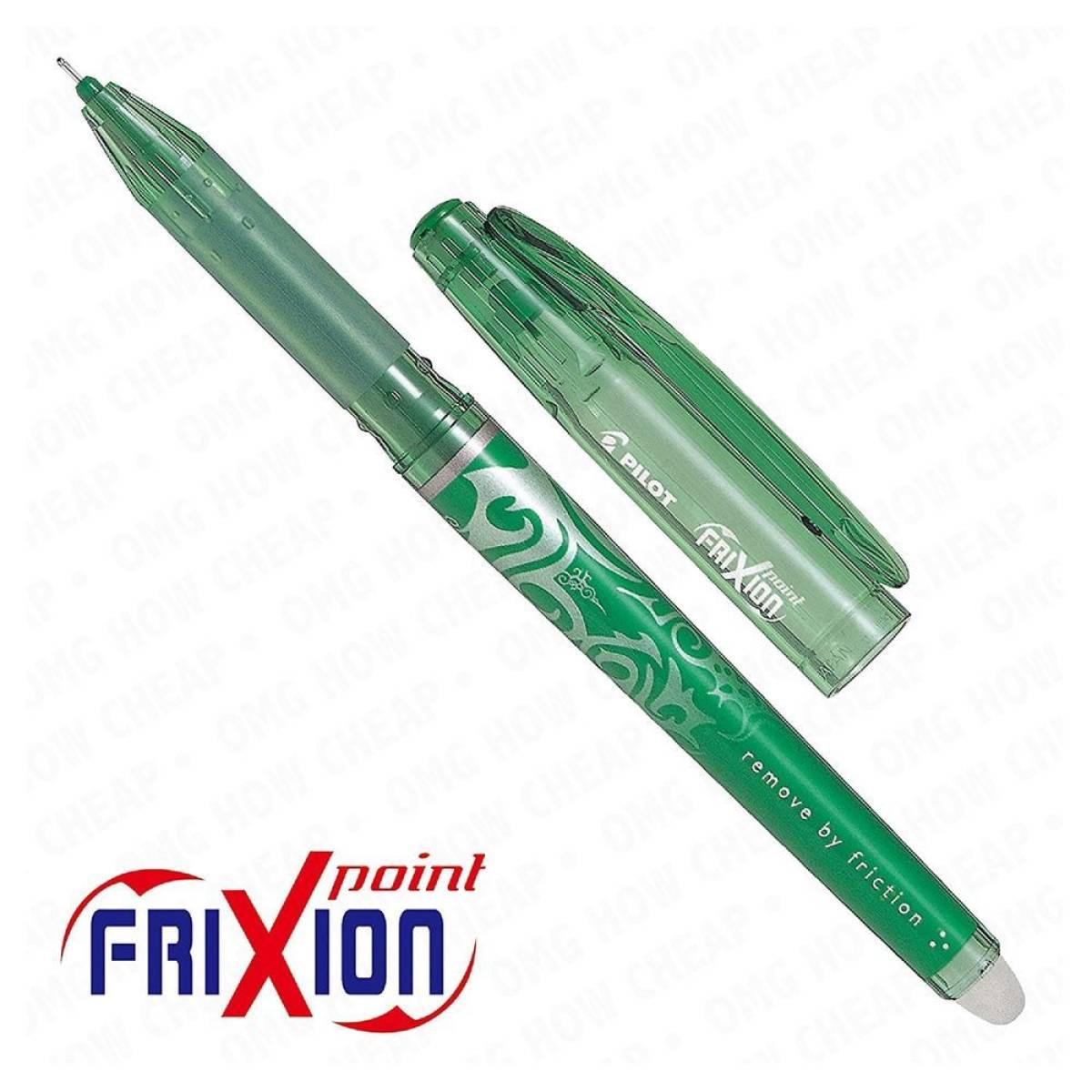 Boligrafo verde frixion point. pilot