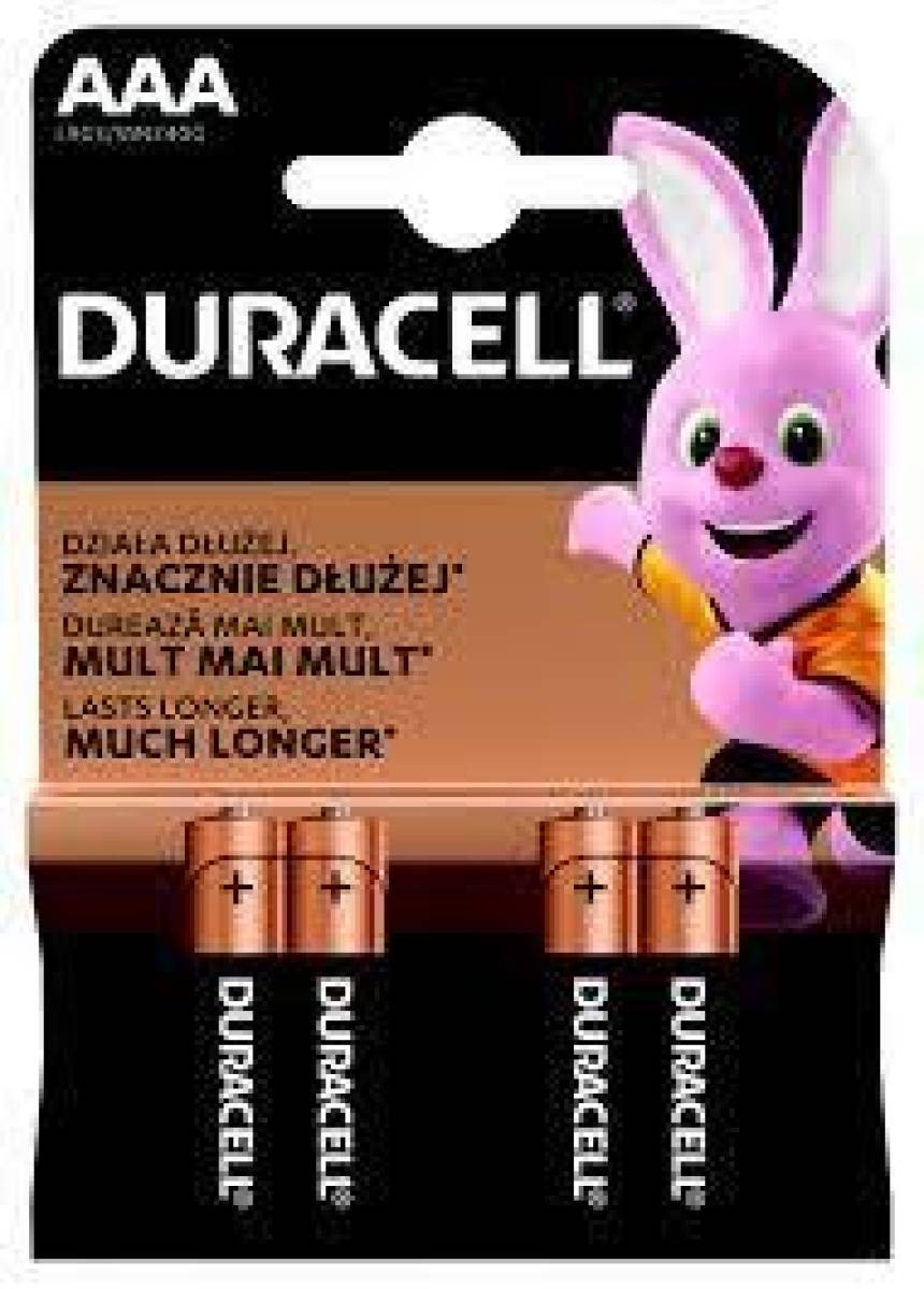 Duracell Pilas básicas Micro AAA 4 piezas