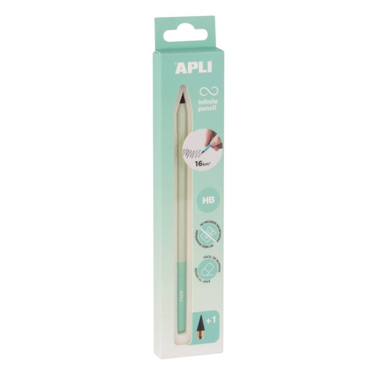 Lapiz infinito apli + mina recambio pack nordik verde