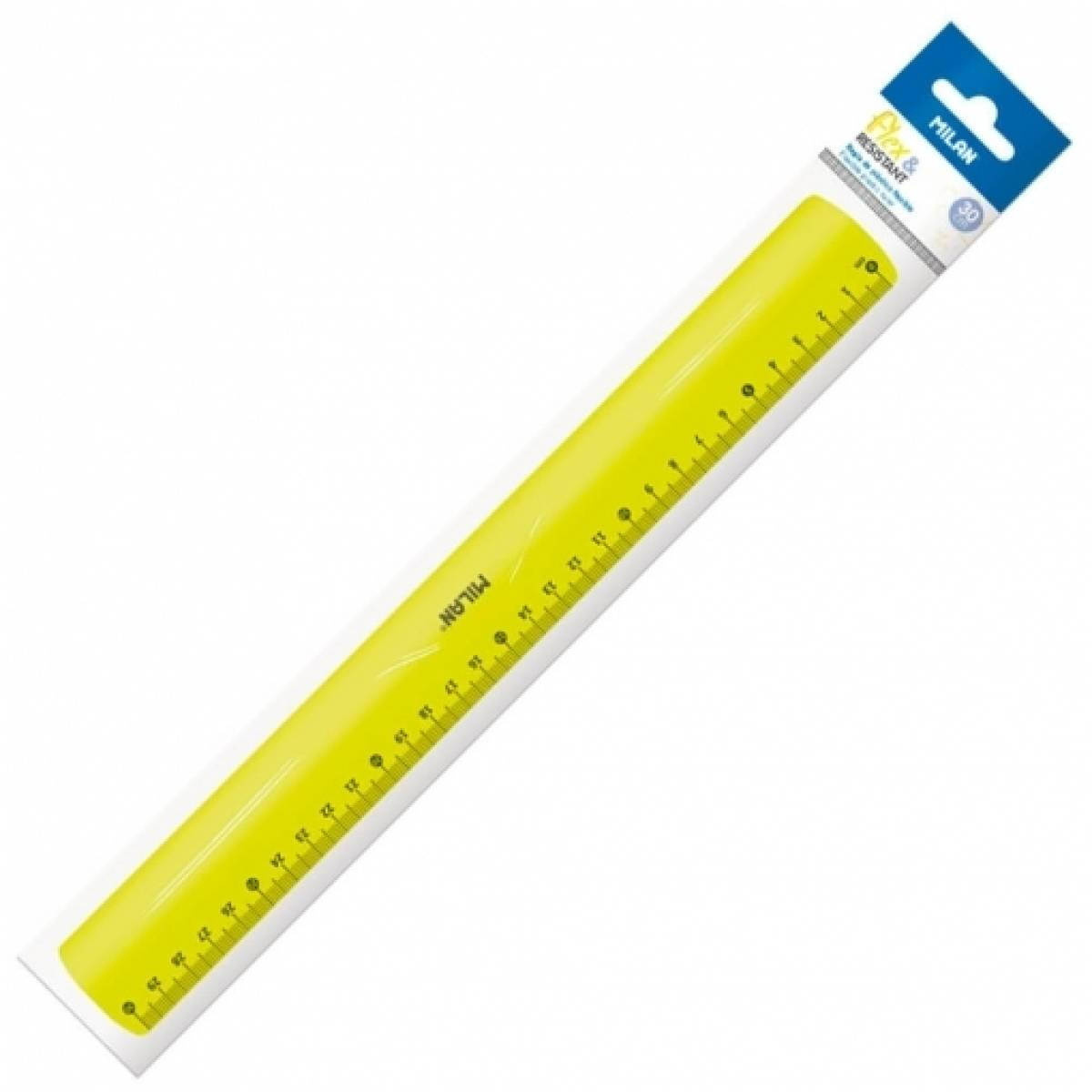 Regla plastico amarillo 30 cm