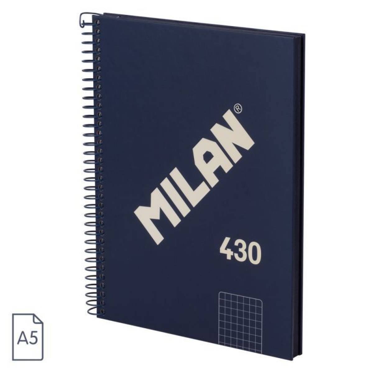 Bloc a5 4x4 tapa dura 80 hojas de 95gr coleccion 430 since 1918 azul milan