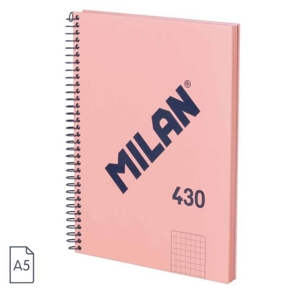 Bloc a5 4x4 tapa dura 80 hojas de 95gr coleccion 430 since 1918 rosa milan