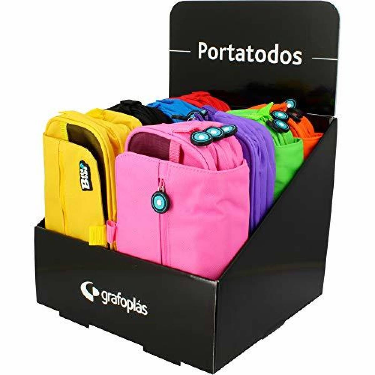 PORTATOT TRIPLE SOLAPA BITS & BOBS NEGRE 23X10X10 CM