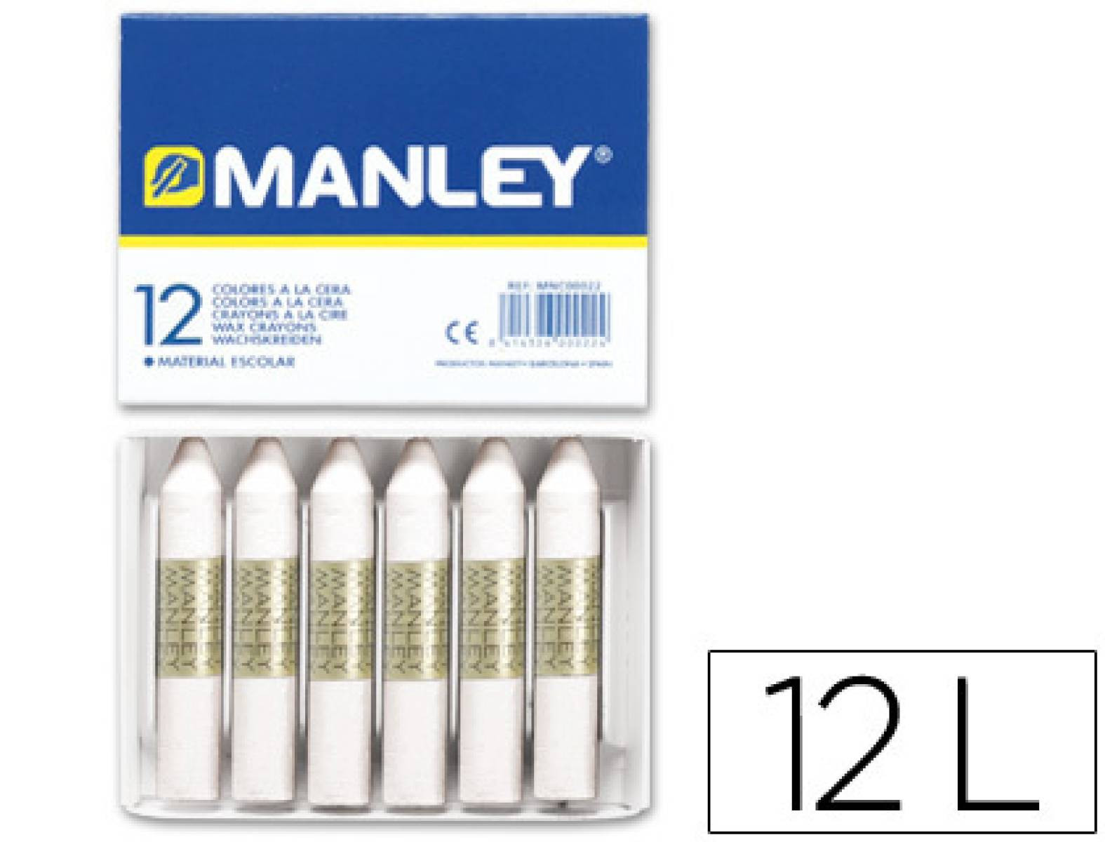 Cera manley nº 1 blanco unicolor. manley