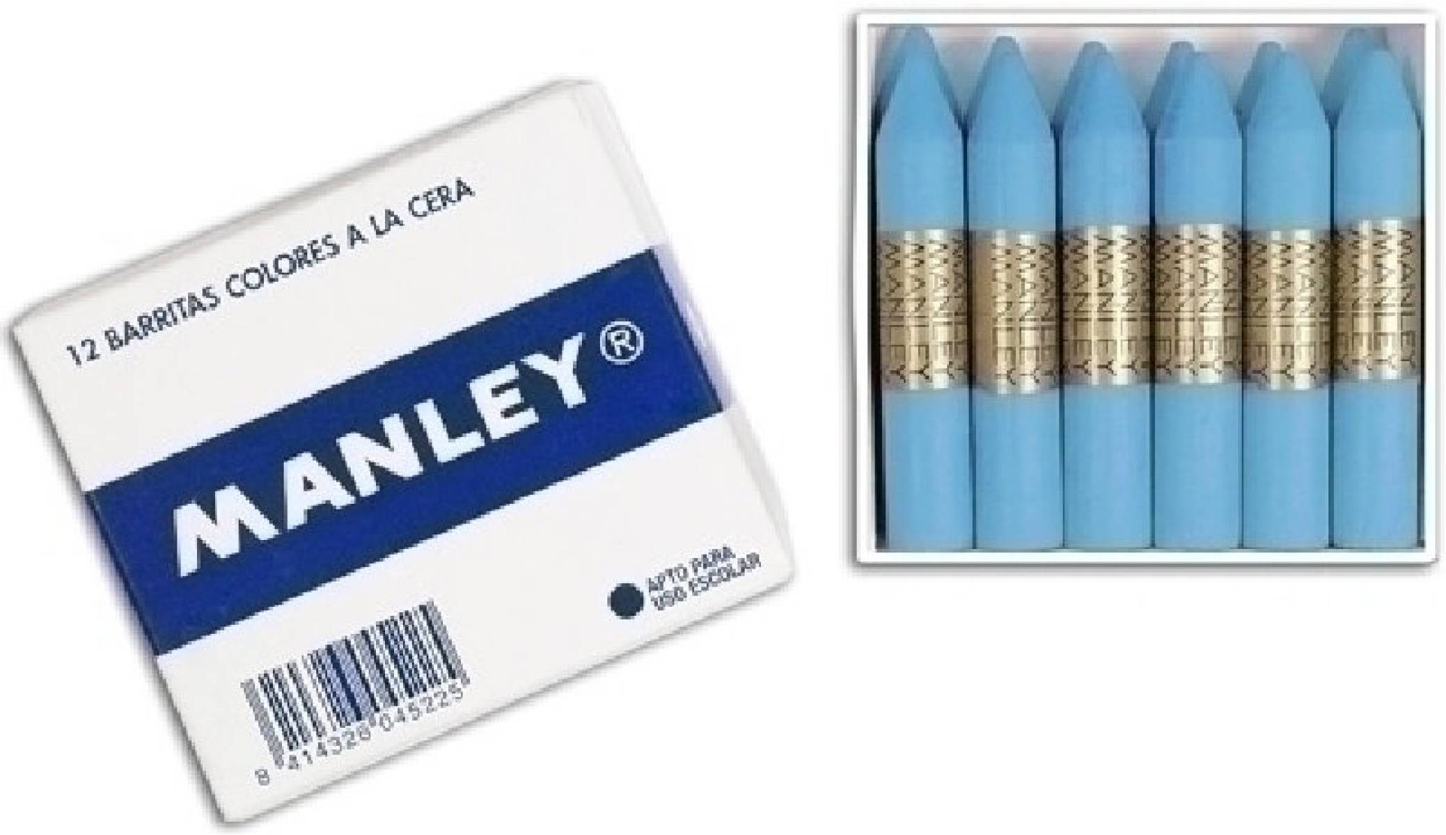 Lapiz cera azul cyan 43
