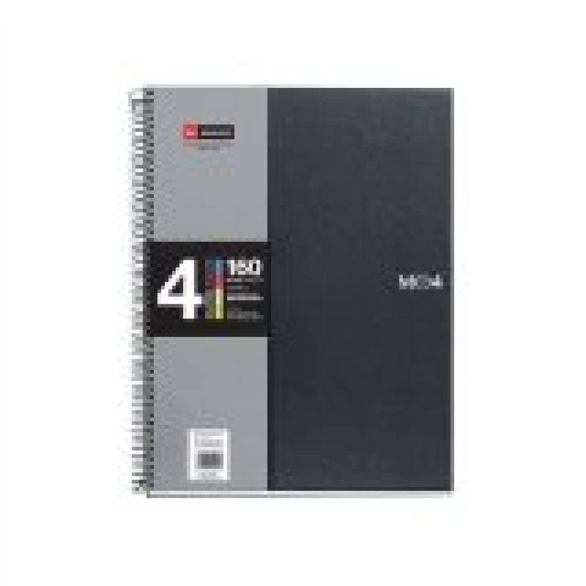 Bloc a4 notebook 4 colores tapa dura negro 160 hojas miquelrius
