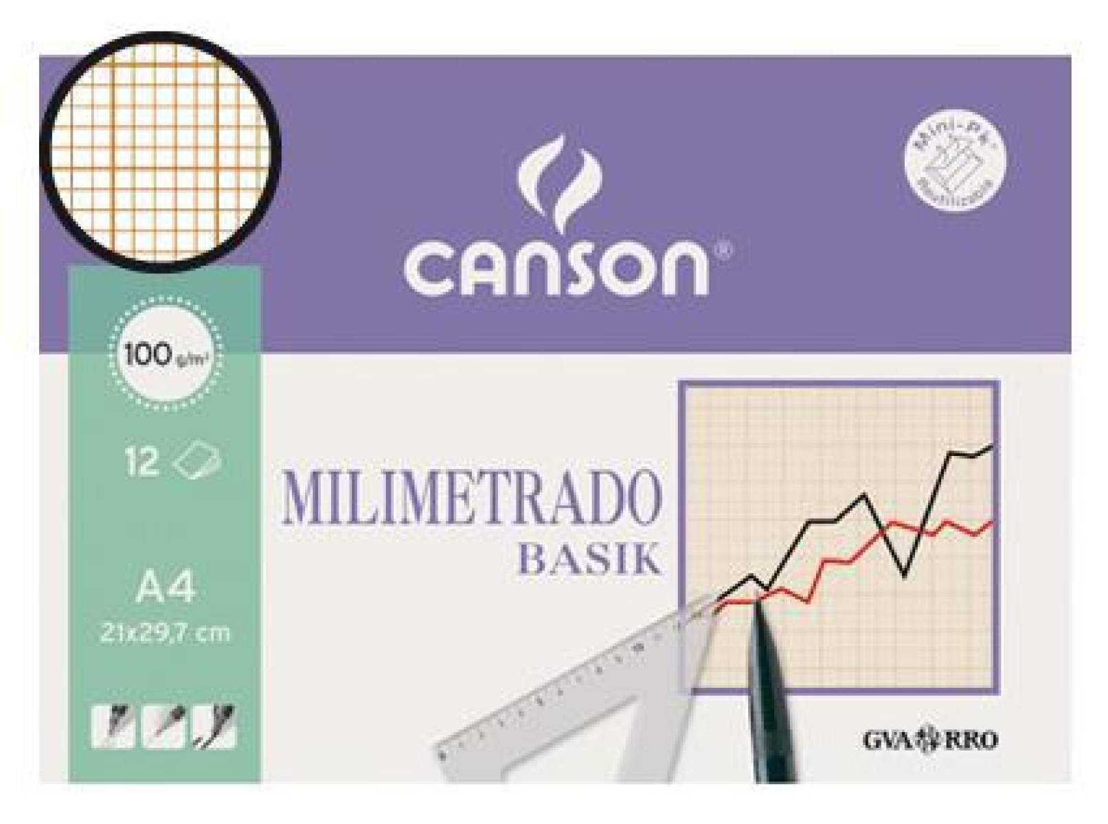 HOJA PAPER MILIMETRADO A4 100G.