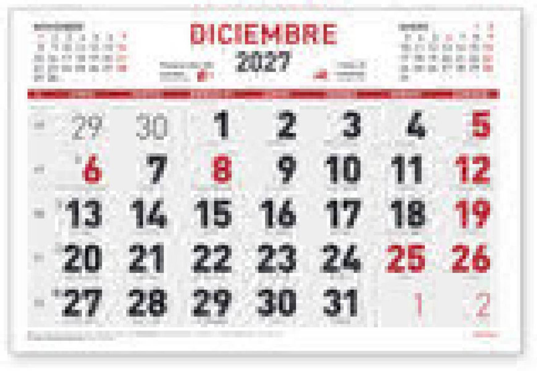 Calendario Myrga Castellano 10x15