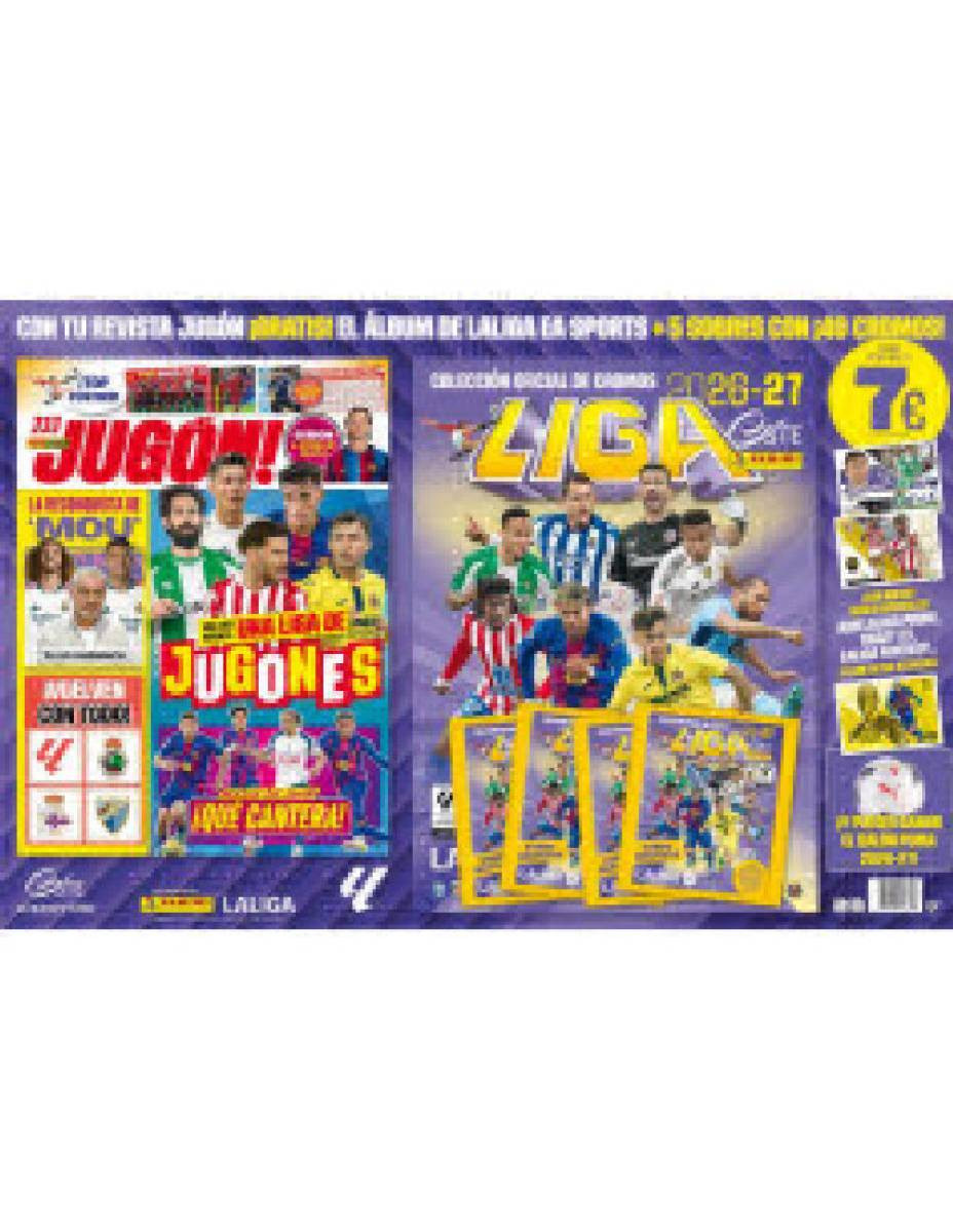 Jugón! 233 - Revista + Álbum de cromos + 5 sobres con 40 cromos.