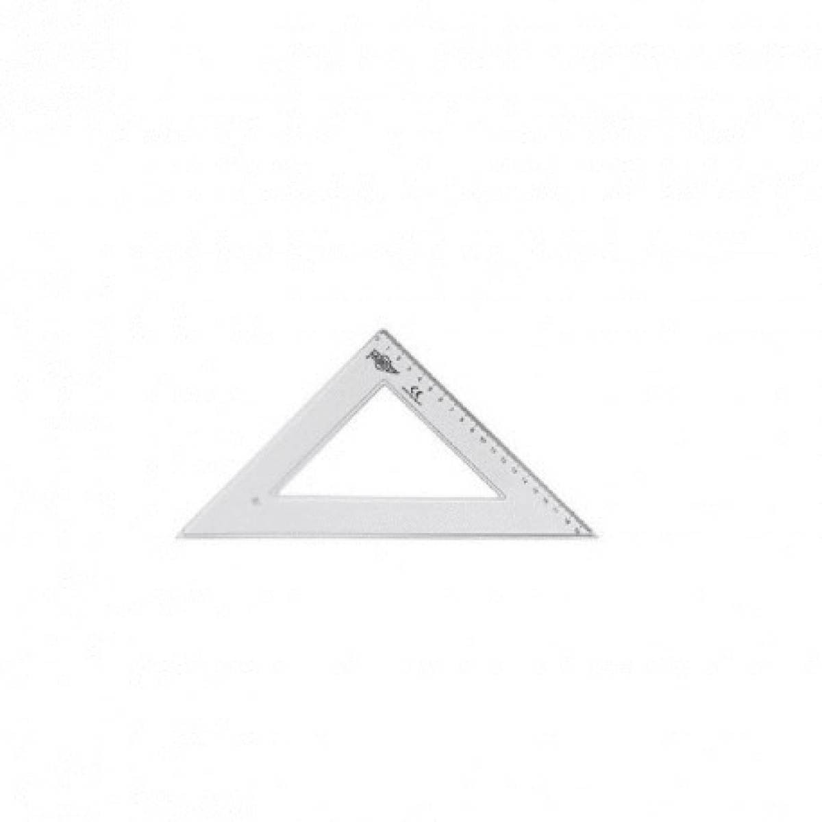 Escuadra cristal faibo 25cm c/bolsa
