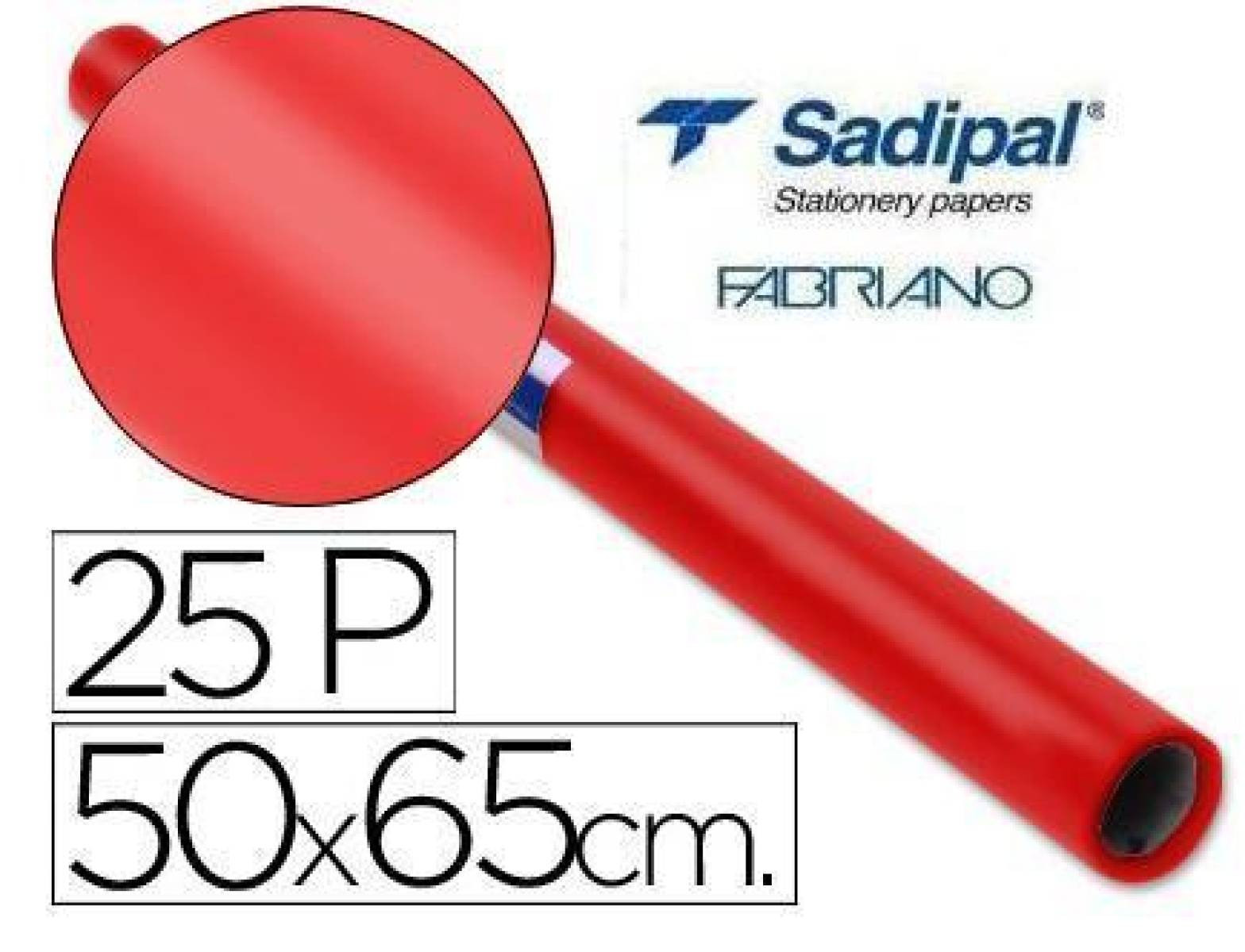 ROTLLO SEMIPERFORADO PAPER CHAROL 0,5X16,25M VERMELL