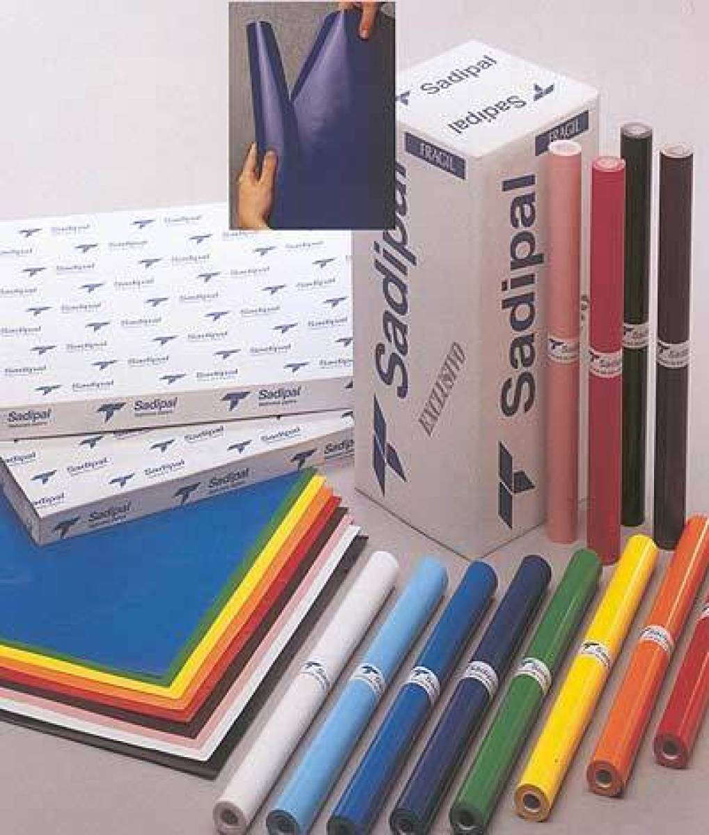 Rollo papel charol azul fte. 25/uni sadipal