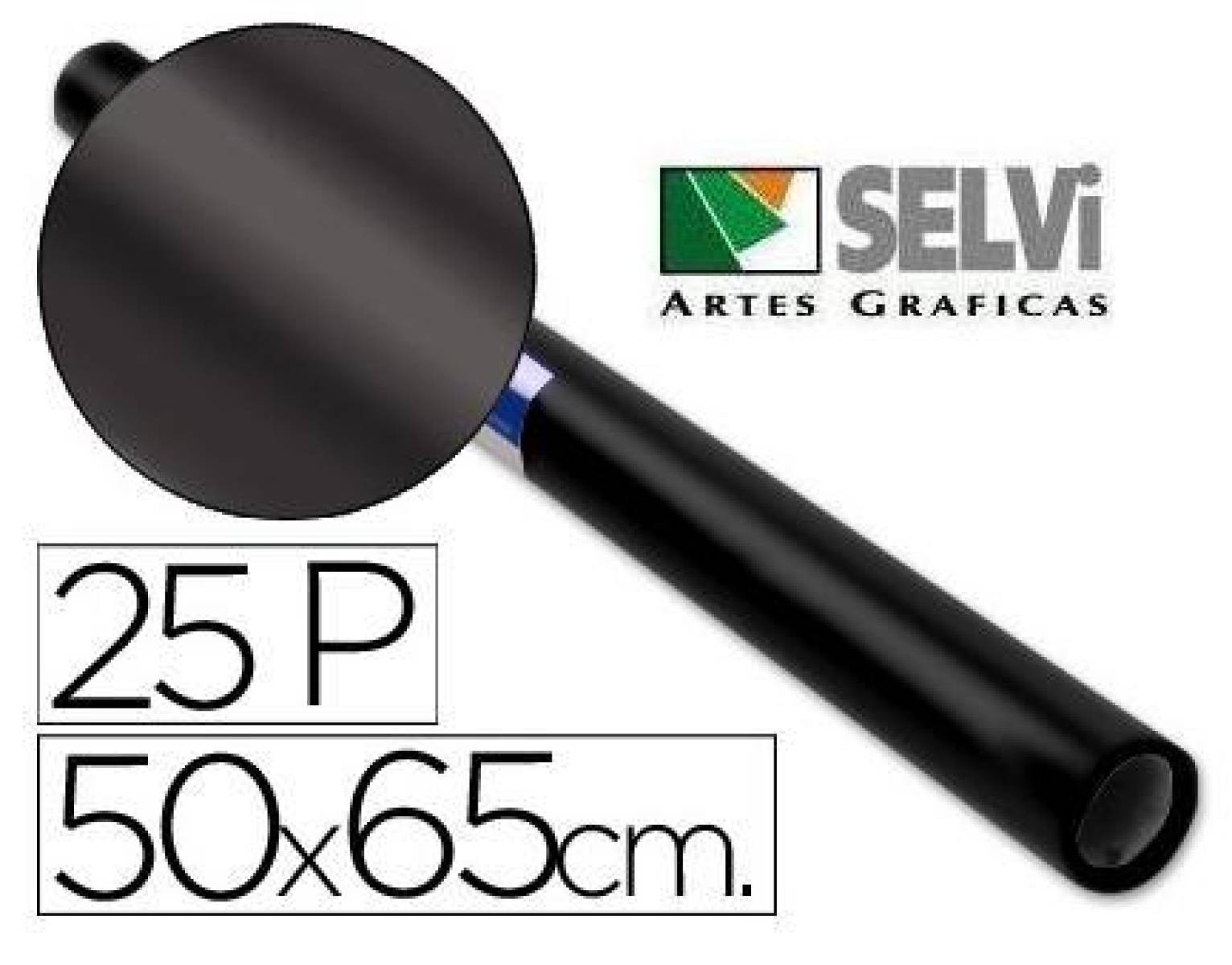 ROTLLO SEMIPERFORADO PAPER CHAROL 0,5X16,25M NEGRE