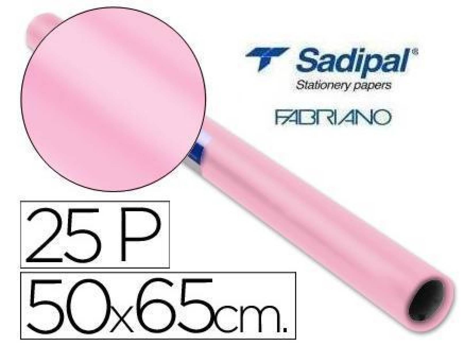 Rollo papel charol rosa 25/uni sadipal