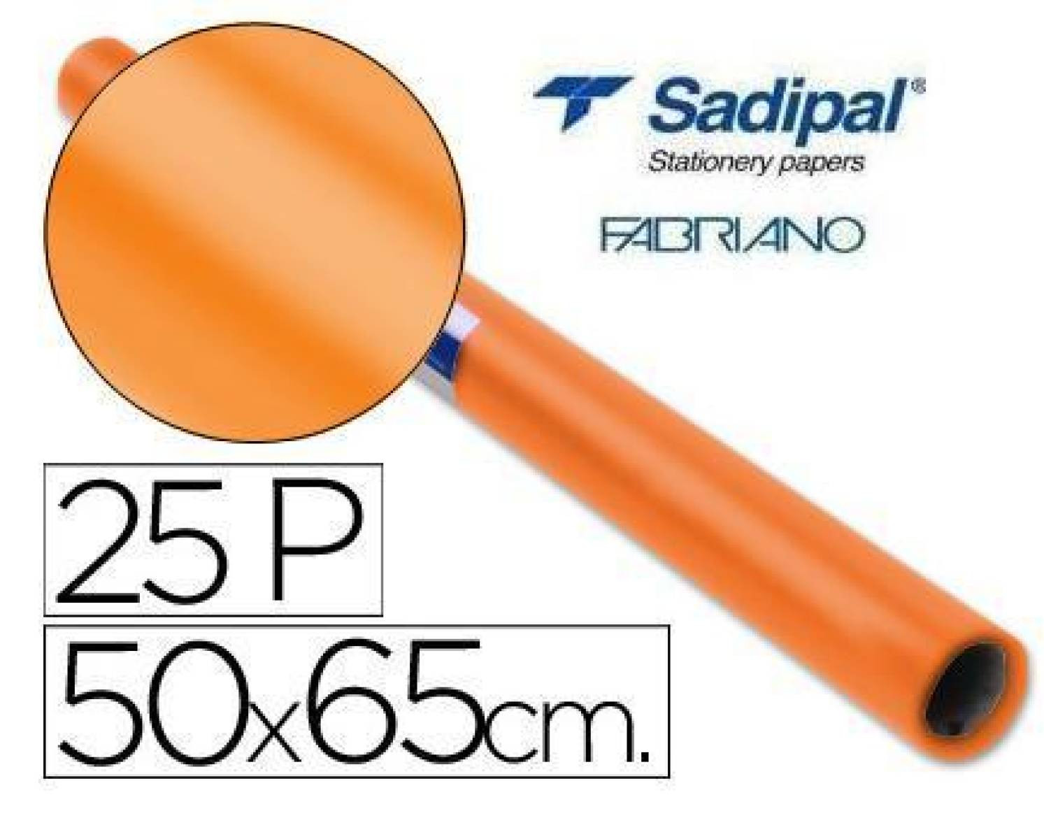 ROTLLO SEMIPERFORADO PAPER CHAROL 0,5X16,25M TARONJA