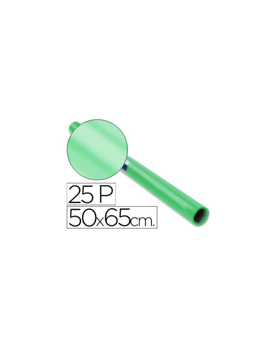 Sadipal papel charol verde palido 25 hojas 50x65 cm.